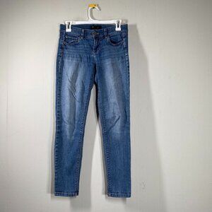 White House Black Market Skimmer Denim Jeans Women's 2 Low Rise Blue Casual